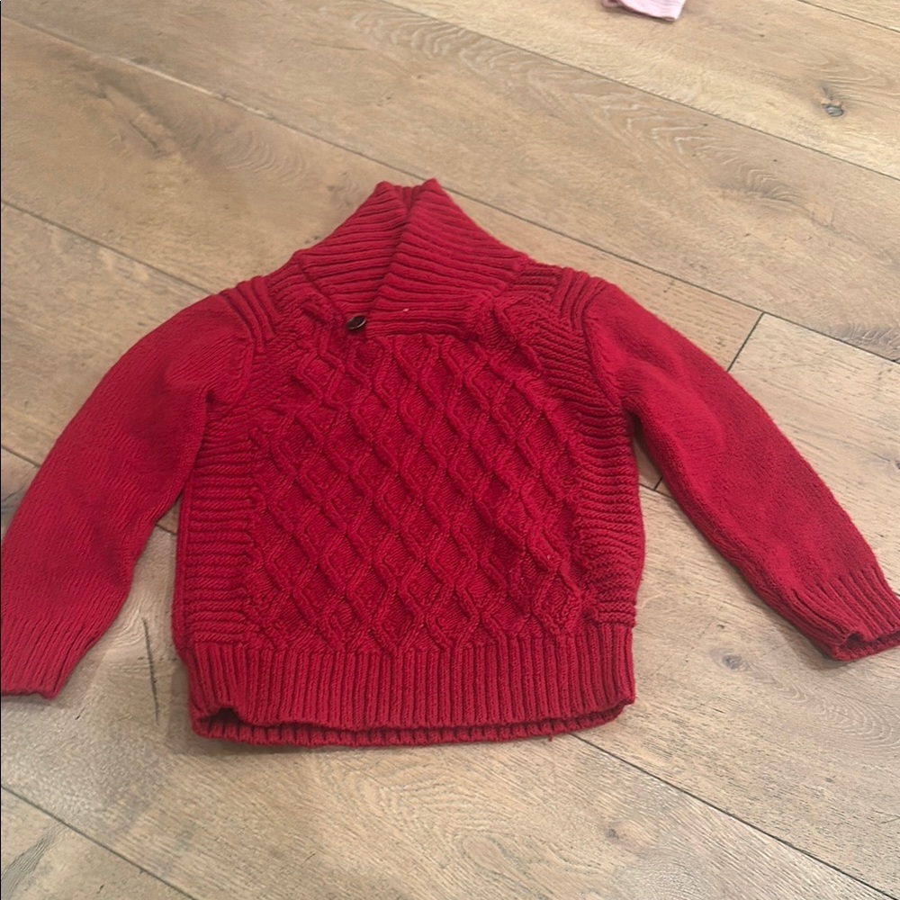 Cat & Jack Red Cowl Turtleneck Sweater